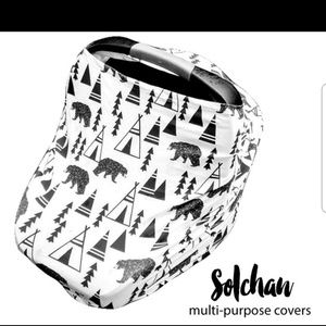 Infant teepee bear carseat cover